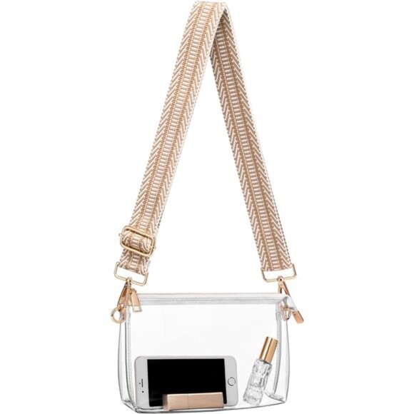 Clear Purse for Women - Stadium Approved Crossbody Bag, Small Stadium Bag - Picture 1 of 7